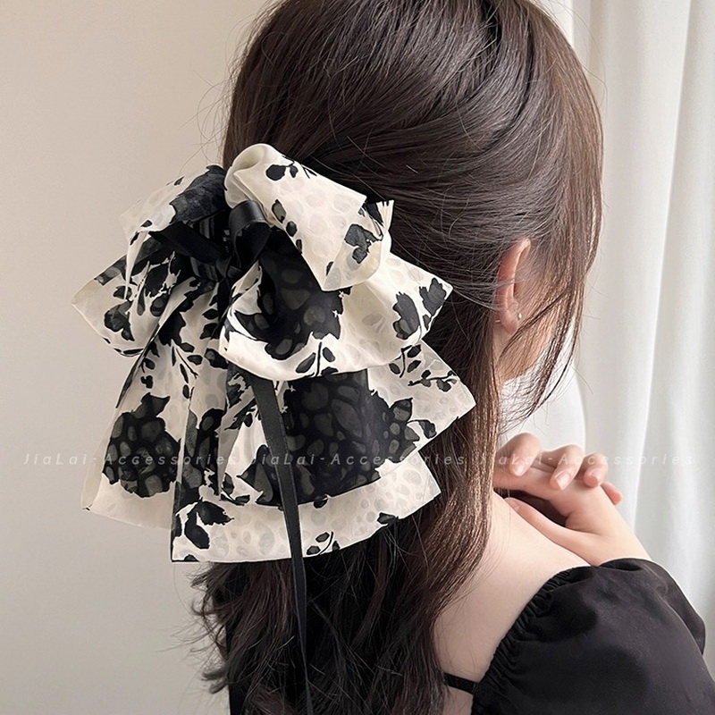 Women'S Fashion Korea - Korea Small Printed Hair Claw Clip