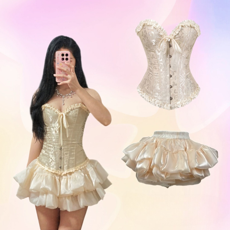 Women'S Fashion Vest Tops - France Elegant Vintage 2 Piece Set