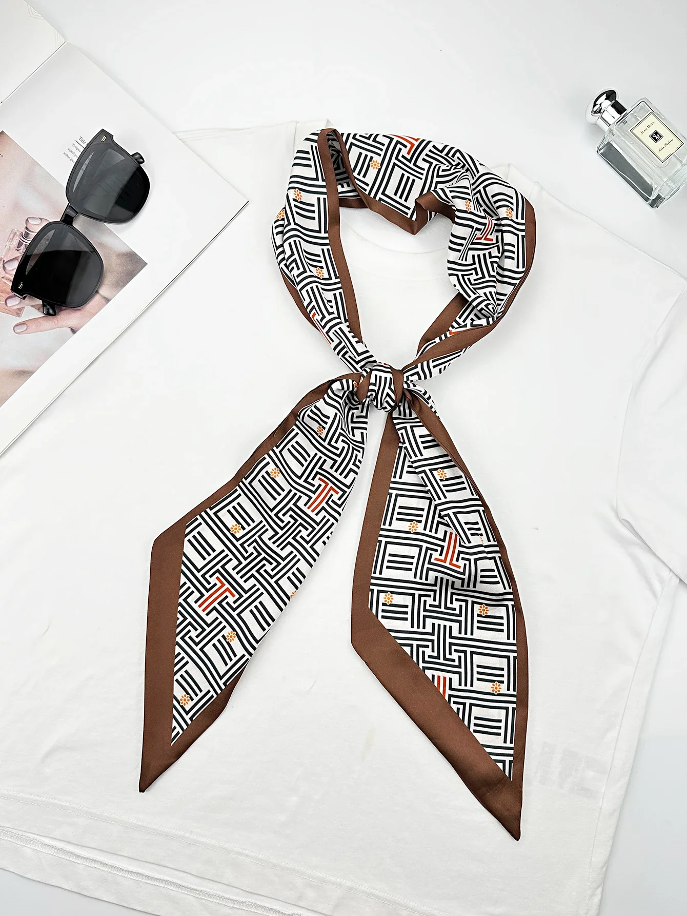 Luxury Geometry Skinny Silk Sc - Women Fashion Necktie recension och pris
