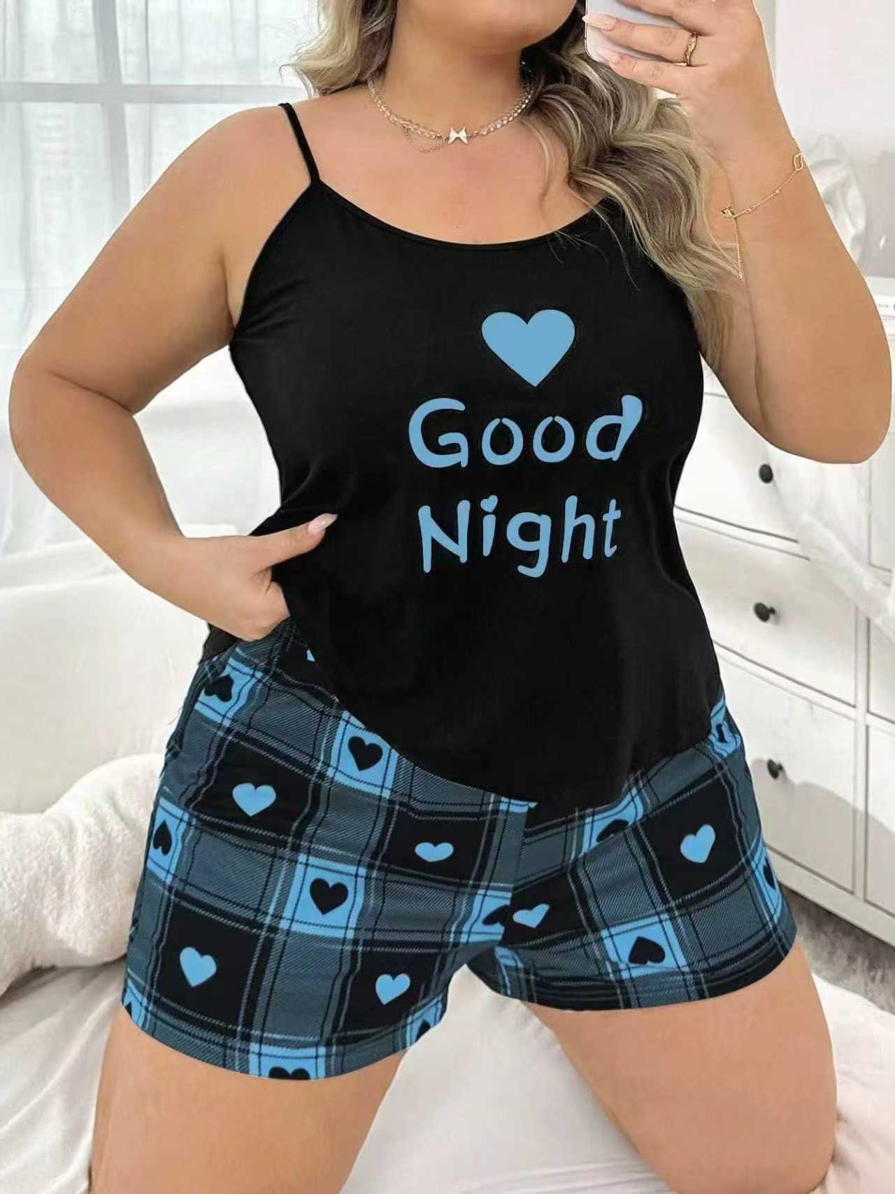 Women's Black Good Night Heart - Lace Trim Cami recension och pris