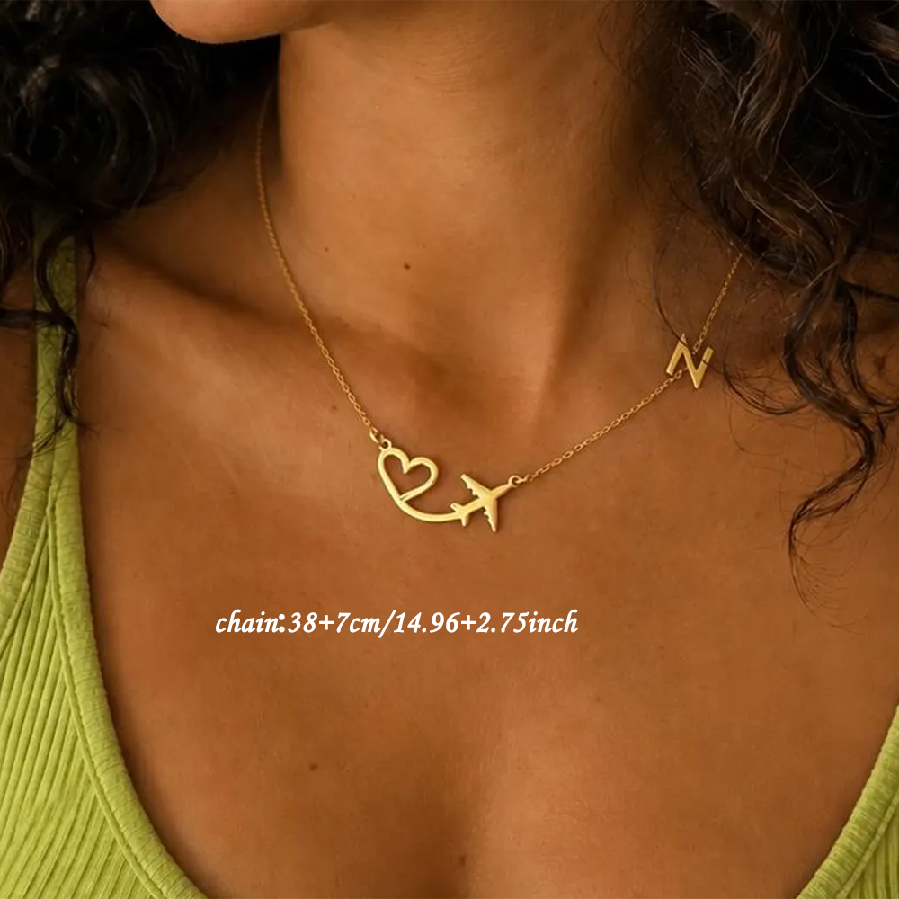 Personalized Heart Airplane In - Women Fashion Names recension och pris