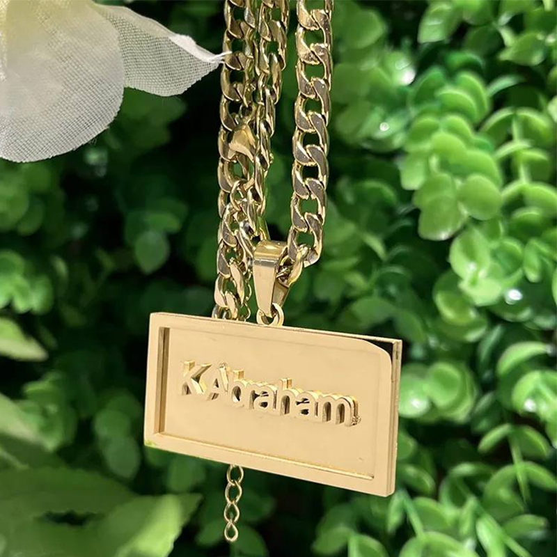 Custom Name Hip Hop Necklace f - Women Fashion Names recension och pris