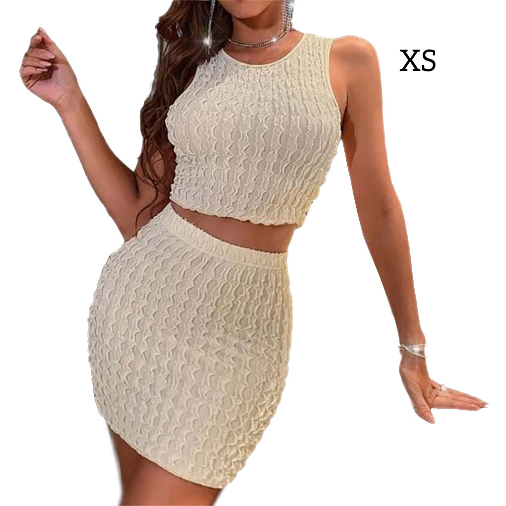 Women Vest Skirt Set Crop Top  - Women'S Fashion Vest Tops recension och pris