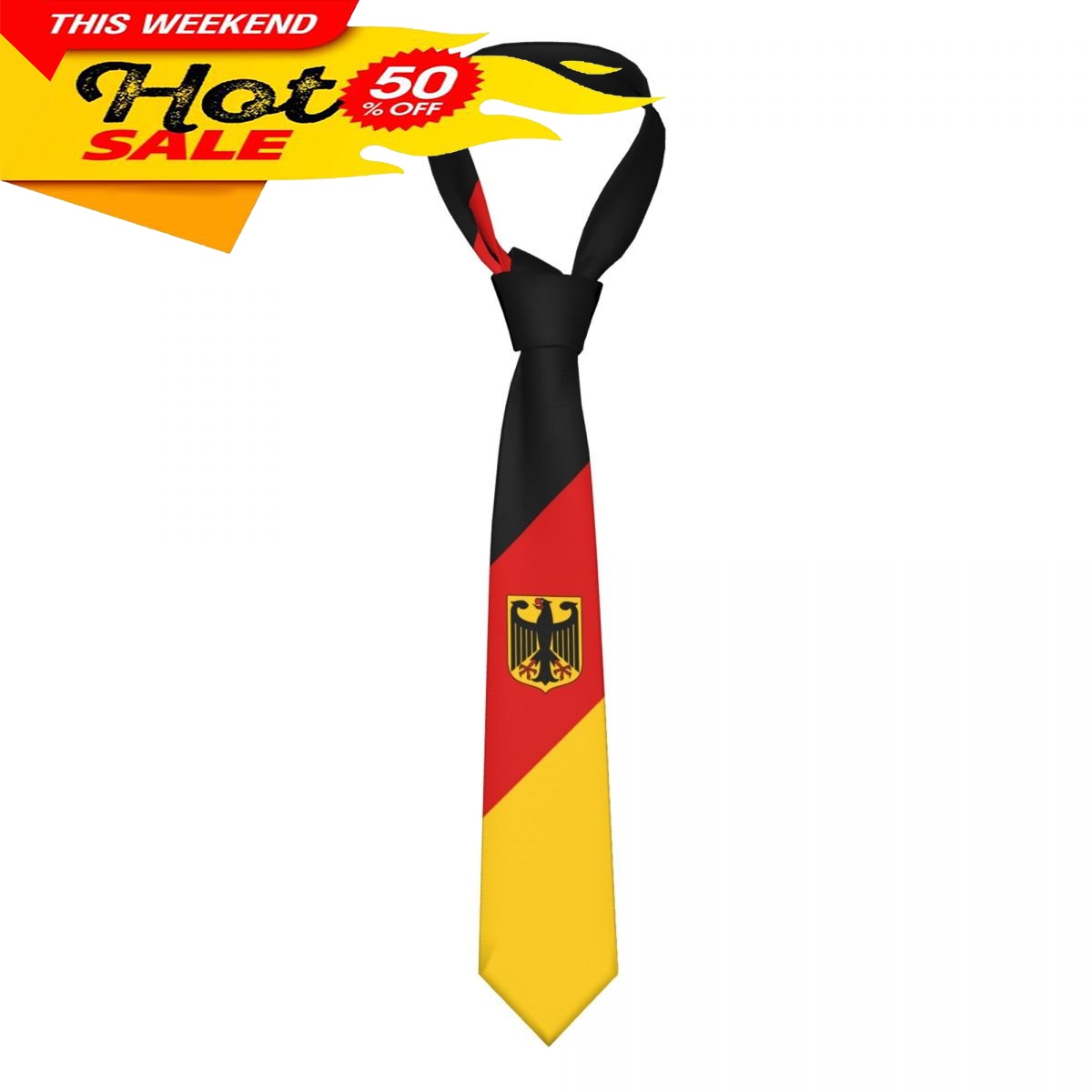 Germany Flag Tie Emblem Neckti - Women Fashion Necktie recension och pris