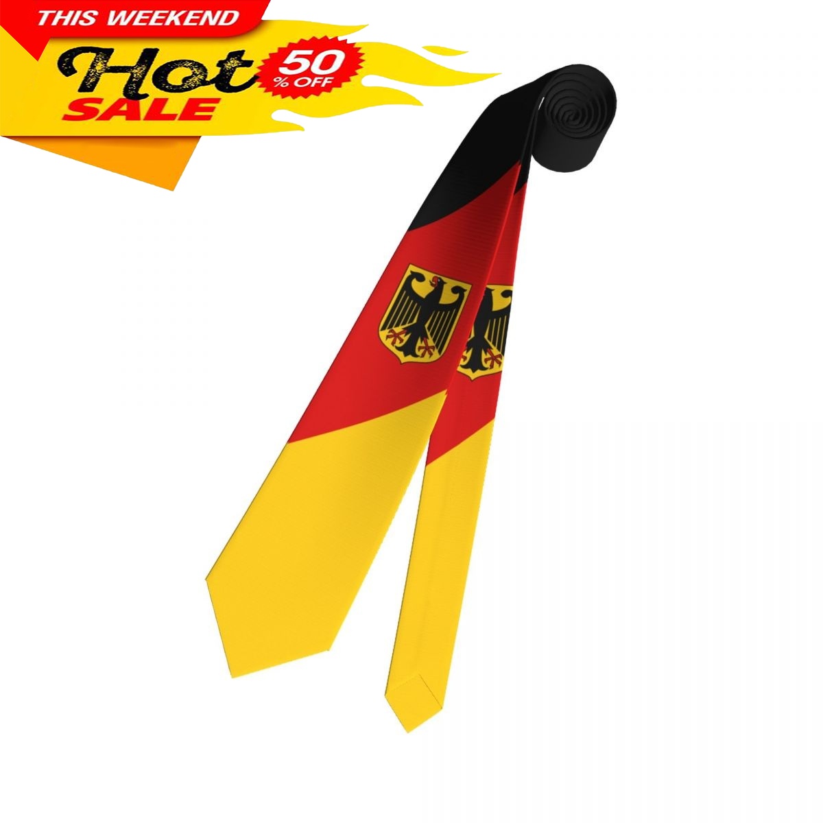 Germany Flag Tie Emblem Neckti - Women Fashion Necktie recension och pris