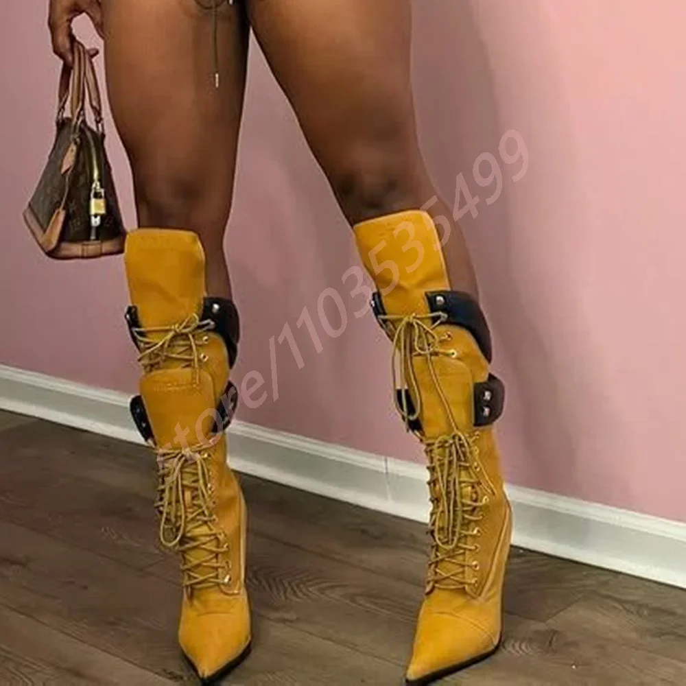 2025 Sexy Catwalk Ladies Stile - Women'S Fashion Knee High Boots recension och pris