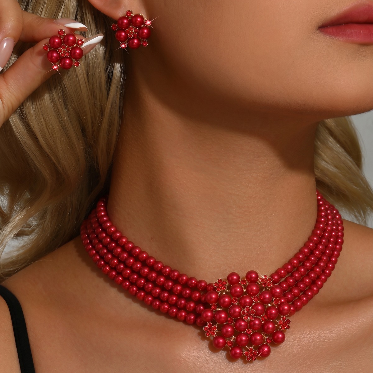 Women Multi‑Strand Pearl Flowe - Women Fashion Photoshoot recension och pris