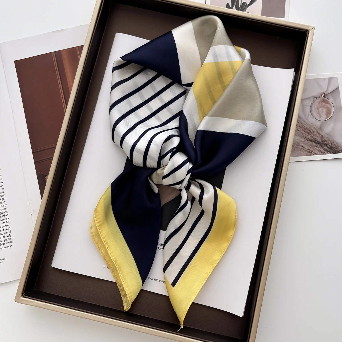 70cm Women's Soft Satin Square - Women Fashion Necktie recension och pris