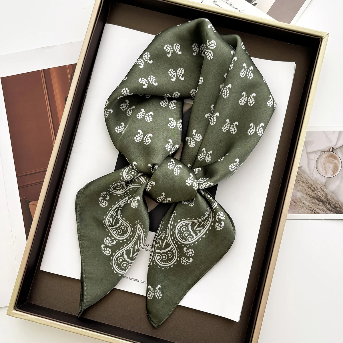 70cm Women's Soft Satin Square - Women Fashion Necktie recension och pris