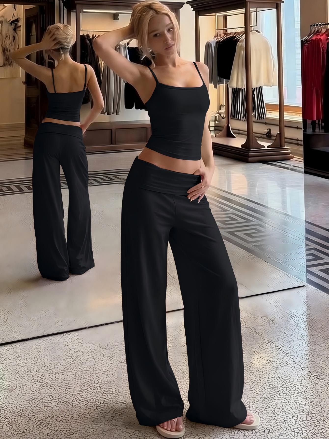Hugcitar Fashion 2 Piece Sets  - Lace Trim Cami recension och pris