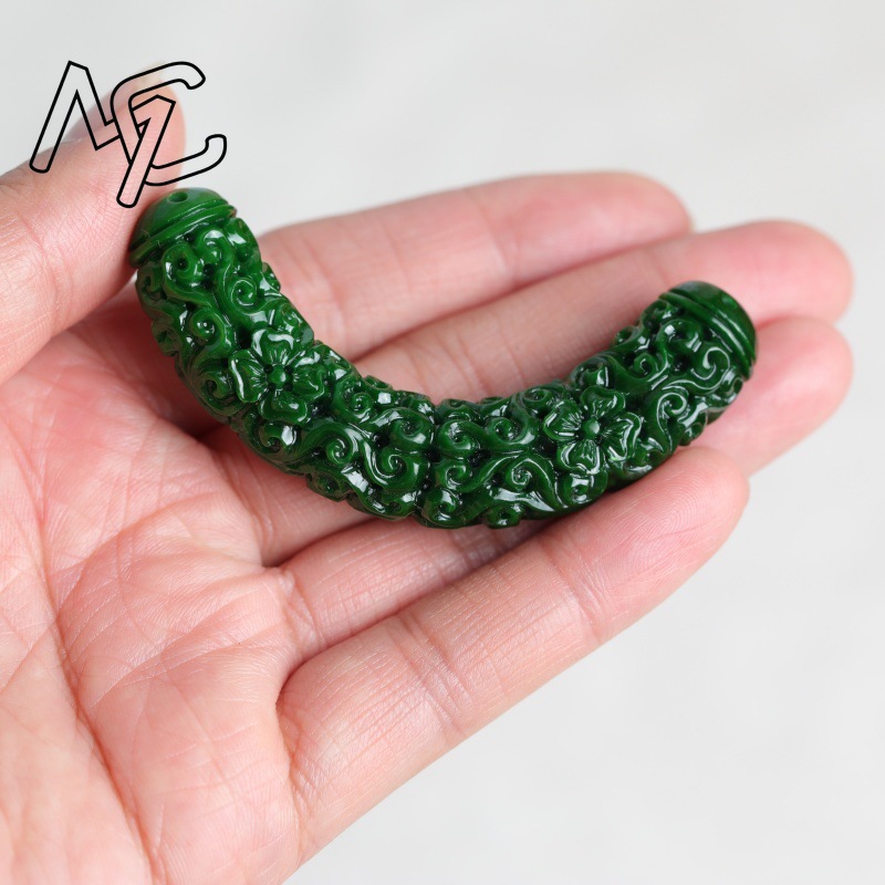 1pc Natural A Green Jade Drago - Women'S Fashion Jewellery recension och pris