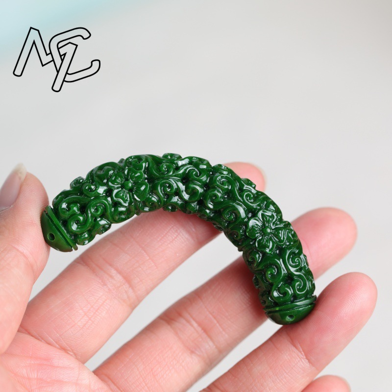1pc Natural A Green Jade Drago - Women'S Fashion Jewellery recension och pris