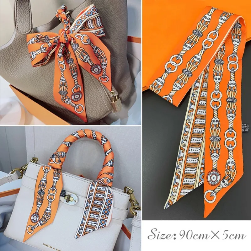 Fashion Skinny Silk Scarf for  - Women Fashion Necktie recension och pris