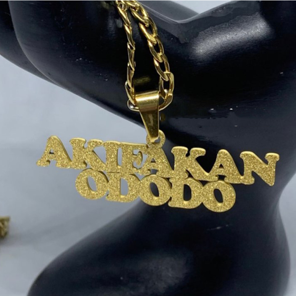 Custom Frosted Name Necklace f - Women Fashion Names recension och pris